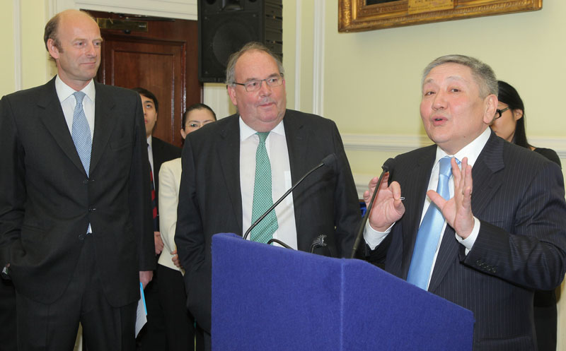 Rupert Goodman, Chairman and Founder of FIRST, Lord Fraser of Carmyllie and HE Kairat Abusseitov, Ambassador of the Republic of Kazakhstan to the UK