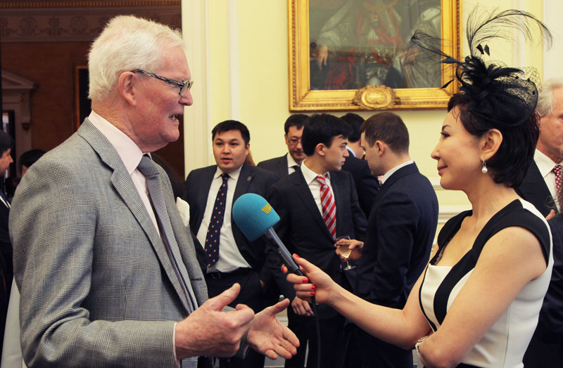 Lord Hurd of Westwell CH CBE, Chairman of the FIRST Advisory Council is interviewed by Kazakhstan media
