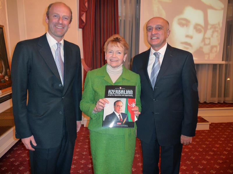 Rupert Goodman, Chairman and Founder of FIRST with HE Fakhraddin Gurbanov, Ambassador of Azerbaijan and Baroness O’Cathain OBE