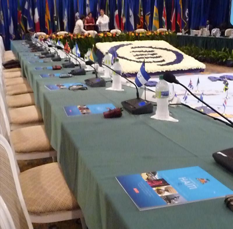 Distribution of the Official Publication to all Leaders and Delegates attending the 5th Summit of the Association of Caribbean States