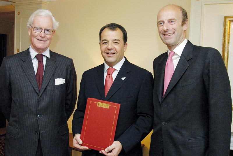 Lord Hurd of Westwell CH CBE PC, Chairman of the FIRST Advisory Council, HE Sérgio Cabral, Governor of the State of Rio de Janeiro and Rupert Goodman, Chairman and Founder of FIRST