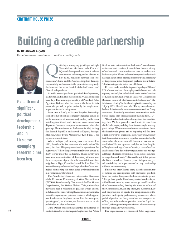 Building A Credible Partnership FIRST Strategic Insight