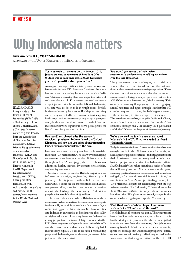 Why Indonesia Matters First Strategic Insight