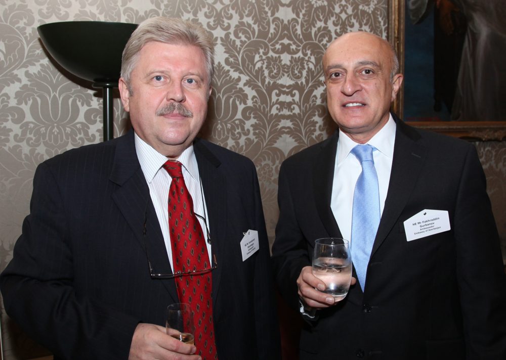 HE Volodymyr Khandogiy, Ambassador, Embassy of Ukraine and HE Fakhraddin Gurbanov, Ambassador, Embassy of Azerbaijan