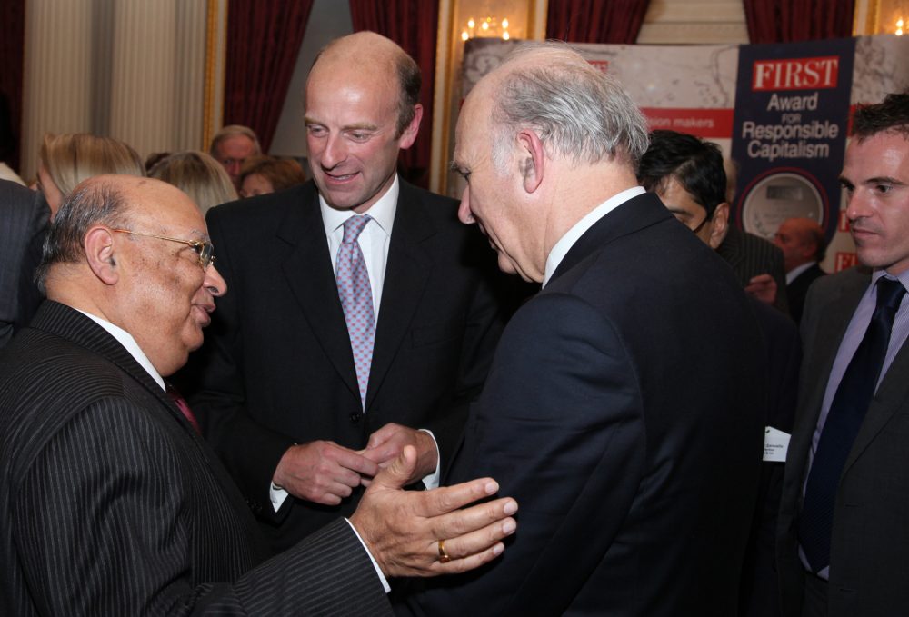 Lord Loomba CBE, Chairman, Rinku Group, Rupert Goodman DL, Chairman and Founder of FIRST and Rt Hon Dr Vincent Cable MP, Secretary of State for Business, Innovation and Skills