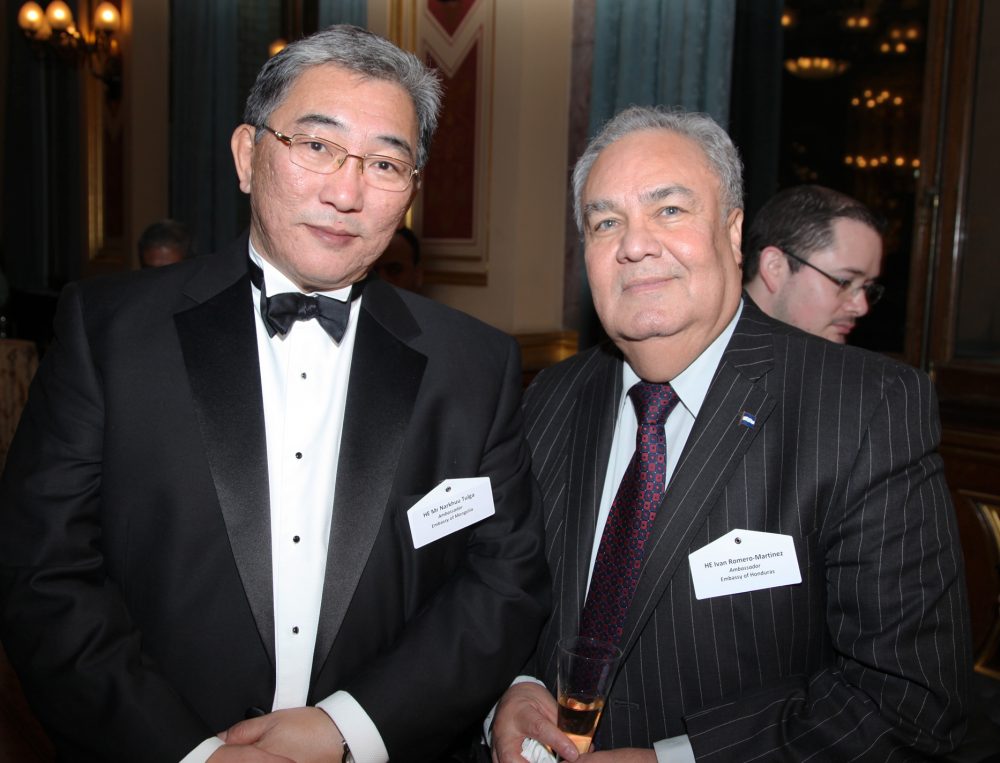 HE Narkhuu Tulga, Ambassador of Mongolia, and HE Ivan Romero-Martinez, Ambassador of Honduras