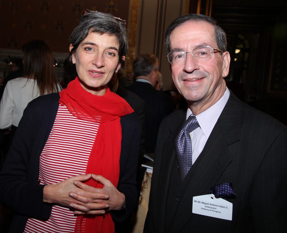 Kate Smith, Director for the Americas, FCO, and HE Miguel Solano-Lopez C, Ambassador of Paraguay