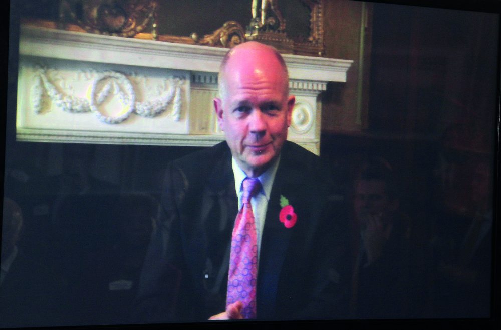Rt Hon William Hague MP, Secretary of State for Foreign and Commonwealth Affairs, sends a special message to the guests