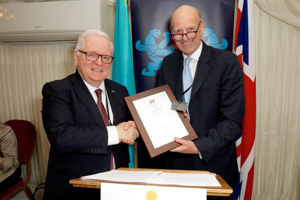 Mike Gifford, former UK Ambassador to Kazakhstan, and Rupert Goodman DL
