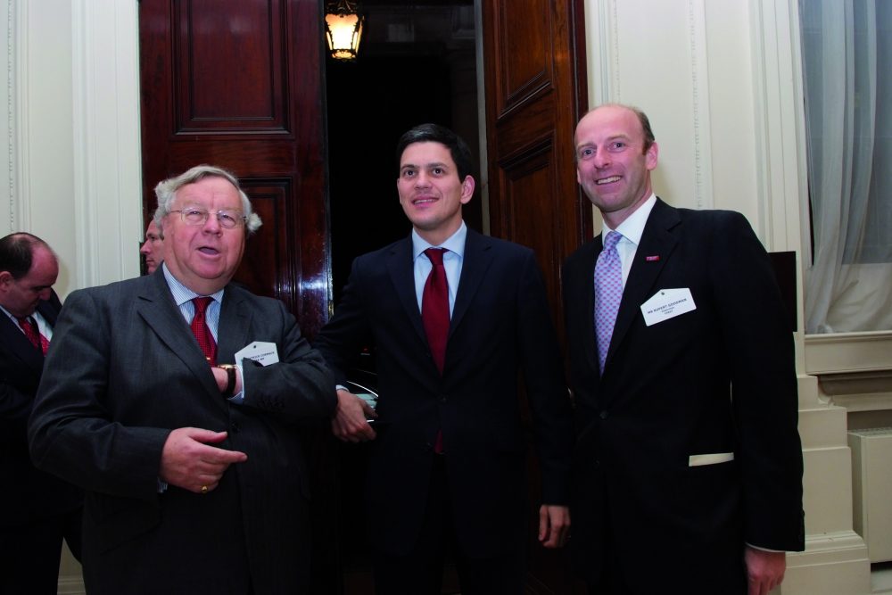 Sir Patrick Cormack FSA MP, Rt Hon David Miliband, Rupert Goodman