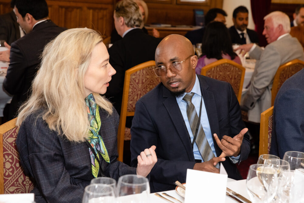Dr Annette Prandzioch, Director General of the Royal Over-Seas League, Mr Adam Mhagama, Trade, Investment and Tourism Officer, Tanzania High Commission