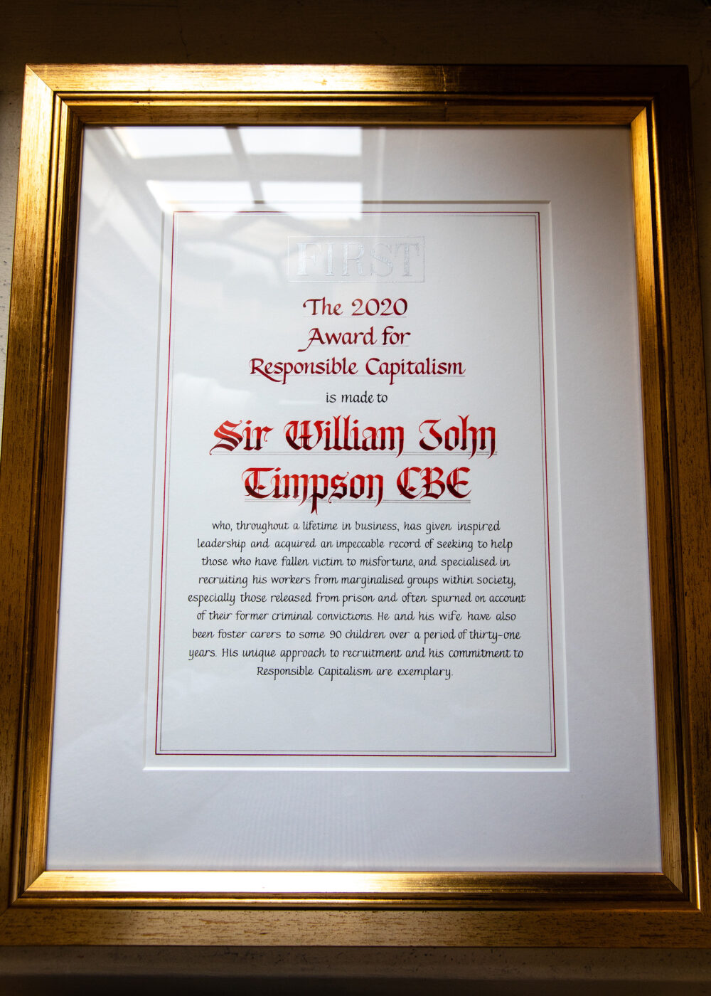 Sir John Timpson CBE- Award for Responsible Capitalism