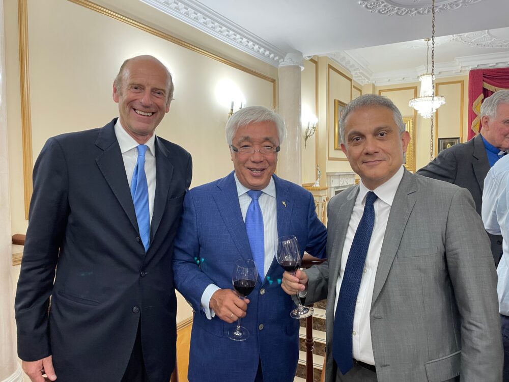 Rupert Goodman, HE Erlan Idrissov, Ambassador of Kazahkstan and HE Ümit Yalçın, Ambassador of Turkey