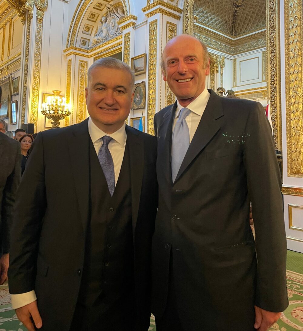 HE Elin Suleymanov, Ambassador of the Republic of Azerbaijan to the United Kingdom, and Rupert Goodman, Chairman and Founder of FIRST