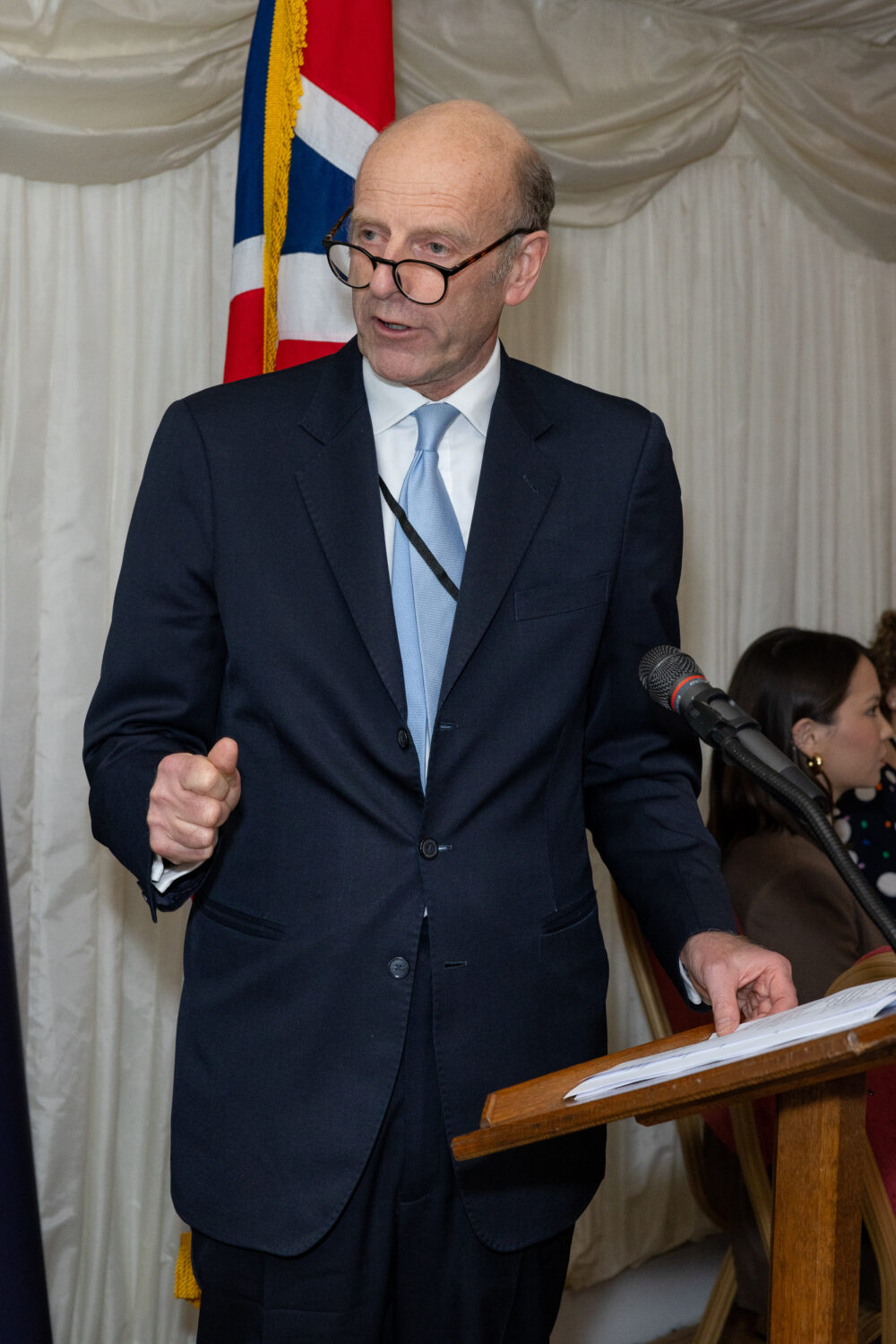 Rupert Goodman, Chairman of the British-Kazakh Society, addresses the guests