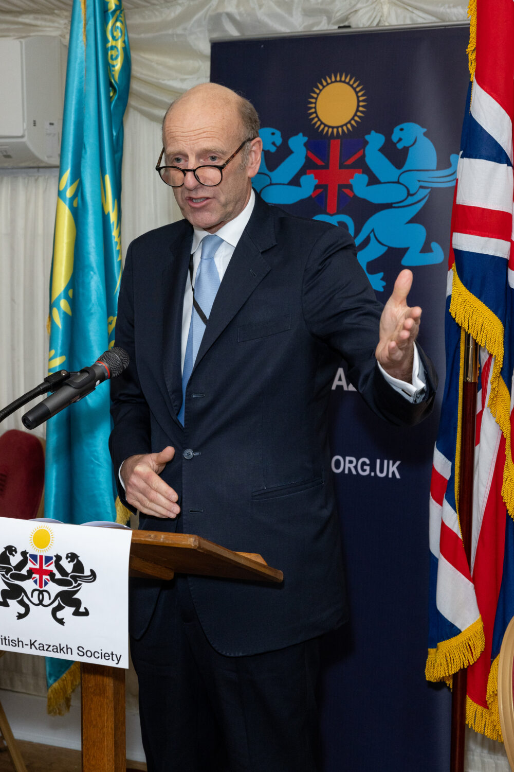 Rupert Goodman, Chairman of the British-Kazakh Society, addresses the guests