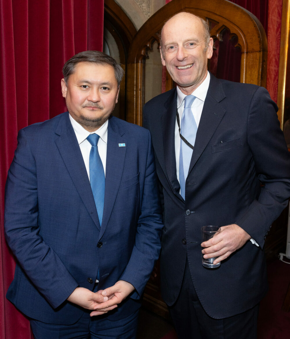 Sayasat Nurbek, Minister of Science and Higher Education of Kazakhstan, and Rupert Goodman, Chairman of British-Kazakh Society