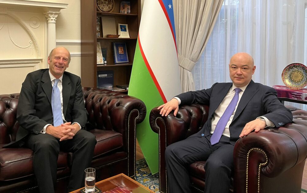 Rupert Goodman and HE Ravshan Usmanov, Ambassador of Uzbekistan to the Court of St James