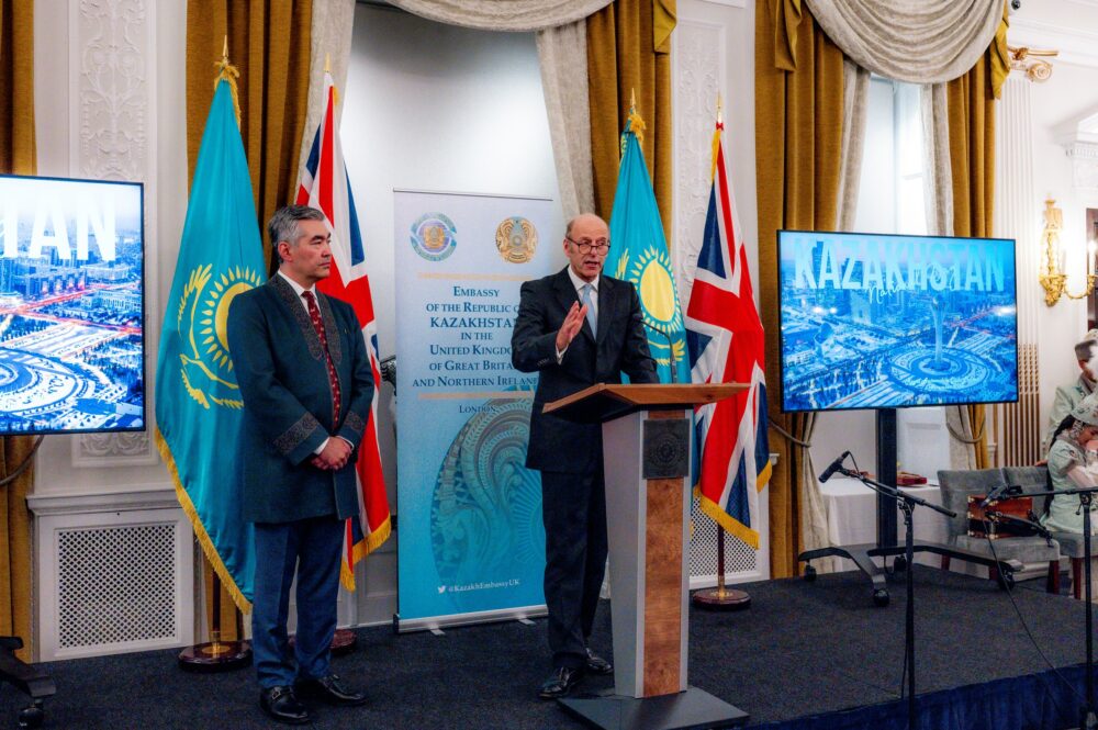 Rupert Goodman and HE Magzhan Ilyassov, Ambassador of Kazakhstan