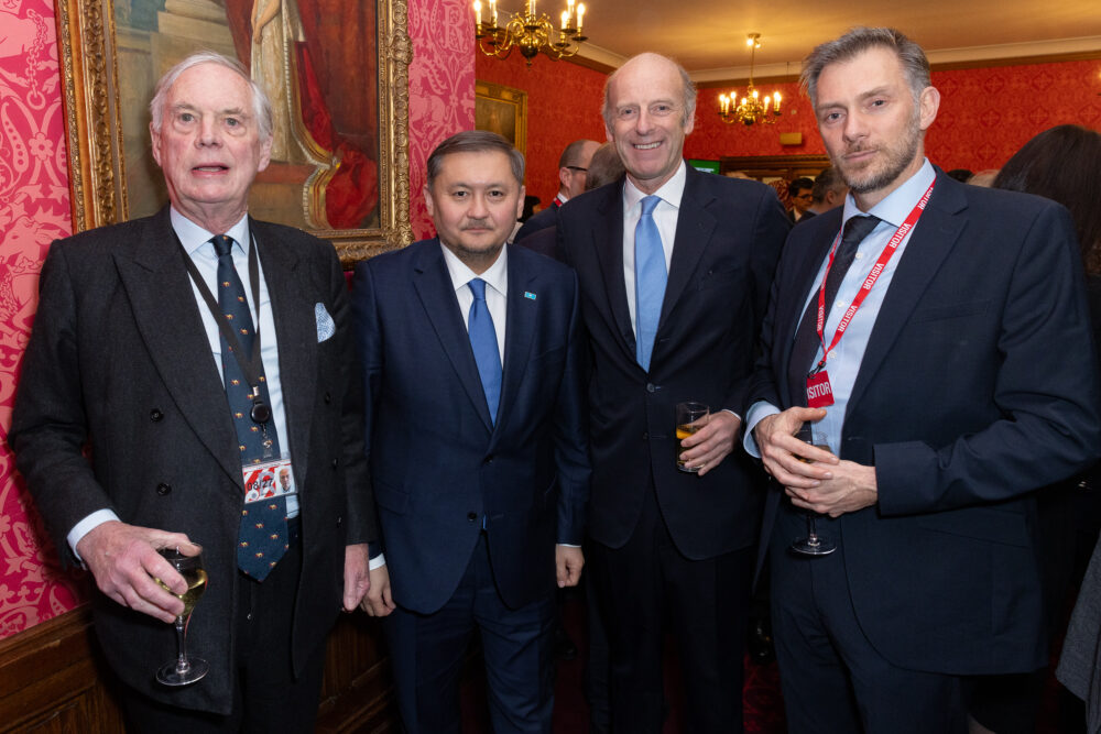 Rt Hon Lord Astor of Hever PC DL,  Minister Sayasat Nurbek, Rupert Goodman OBE DL, Chris Allan