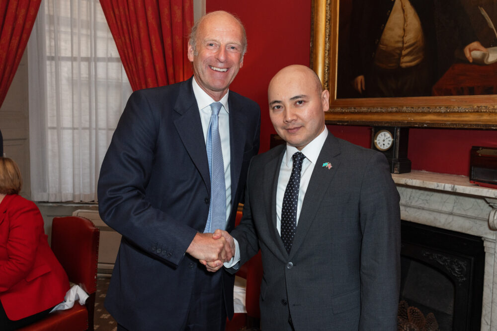 Rupert Goodman OBE, Chairman of FIRST, with HE Alibek Kuantyrov, Deputy Prime Minister of Kazakhstan