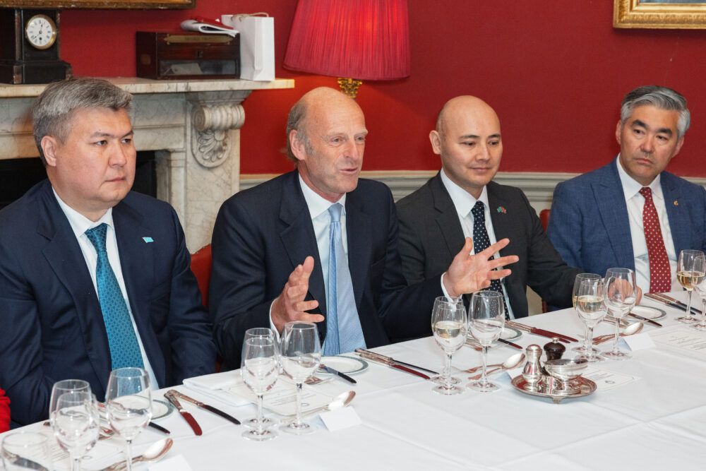 HE Alibek Zhamauov, Deputy Minister of Energy, Rupert Goodman OBE, Chairman of FIRST, HE Alibek Kuantyrov, Deputy Prime Minister, and HE Magzhan Ilyassov, Ambassador of Kazakhstan to the UK