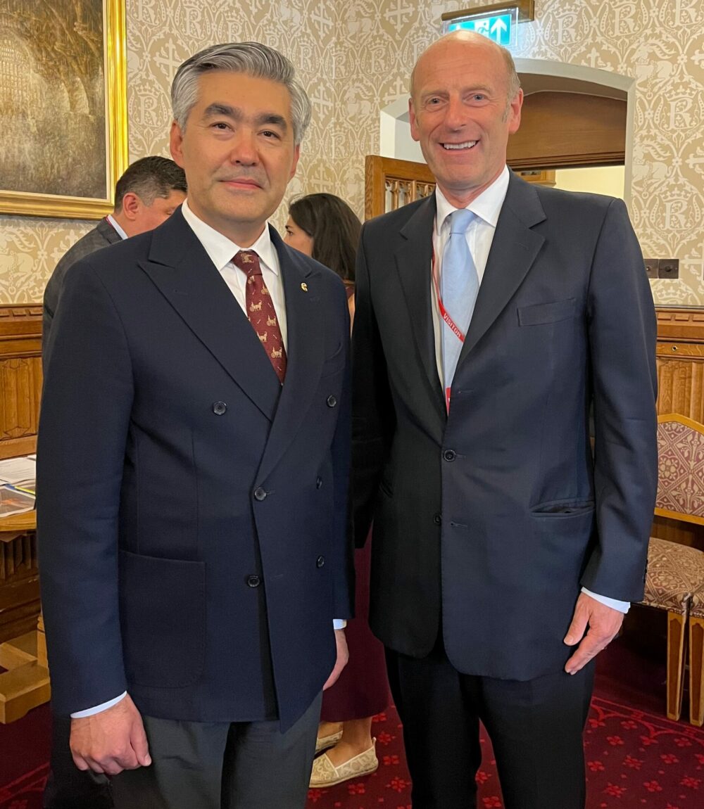 HE Magzhan Ilyassov, Ambassador of Kazakhstan, and Rupert Goodman OBE DL, Chairman of FIRST