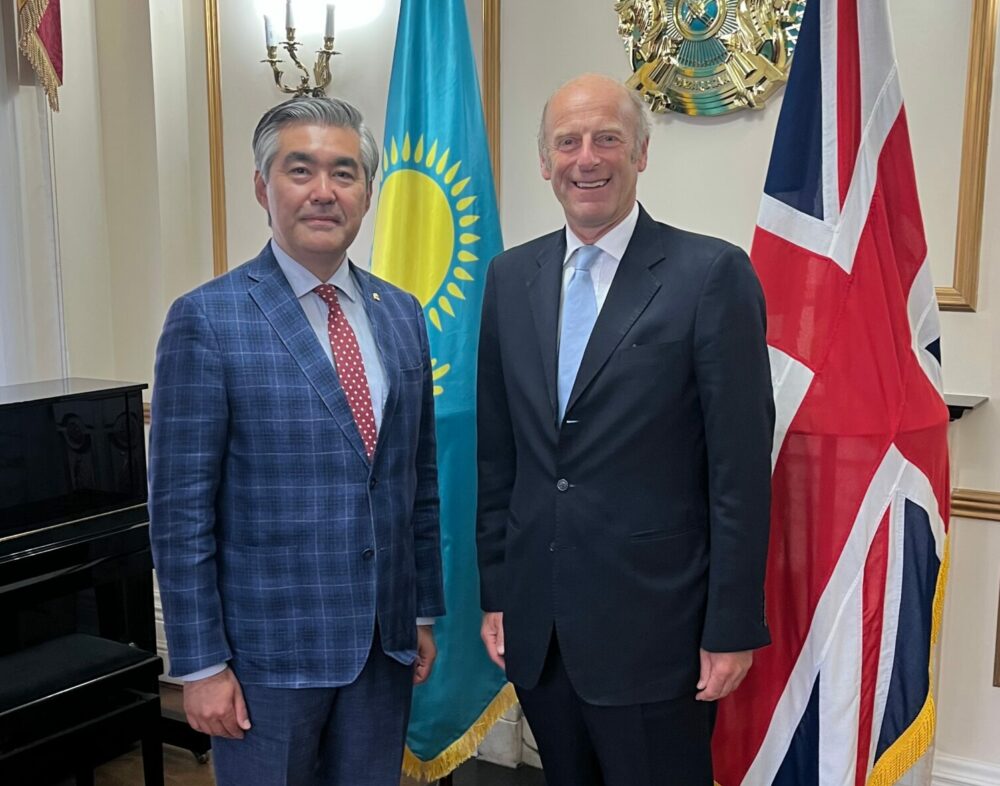 HE Magzhan Ilyassov, Ambassador of the Republic of Kazakhstan to the United kingdom, and Rupert Goodman OBE DL, Chairman of FIRST