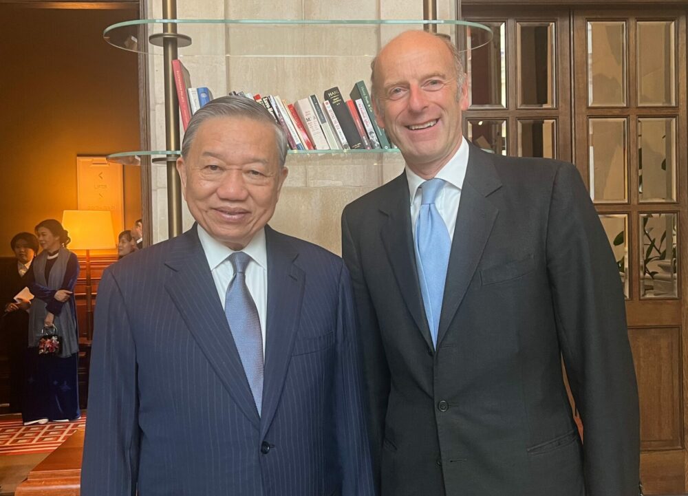 Party General Secretary of Vietnam, To Lam, and Rupert Goodman OBE DL