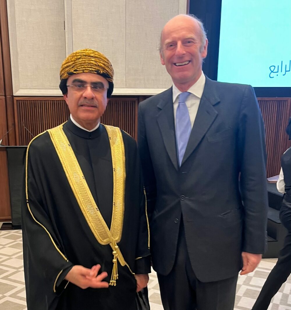 His Excellency Badr Mohammed Badr Al Mantheri,Ambassador of the Sultanate of Oman to the Court of St James’s, and Rupert Goodman OBE DL