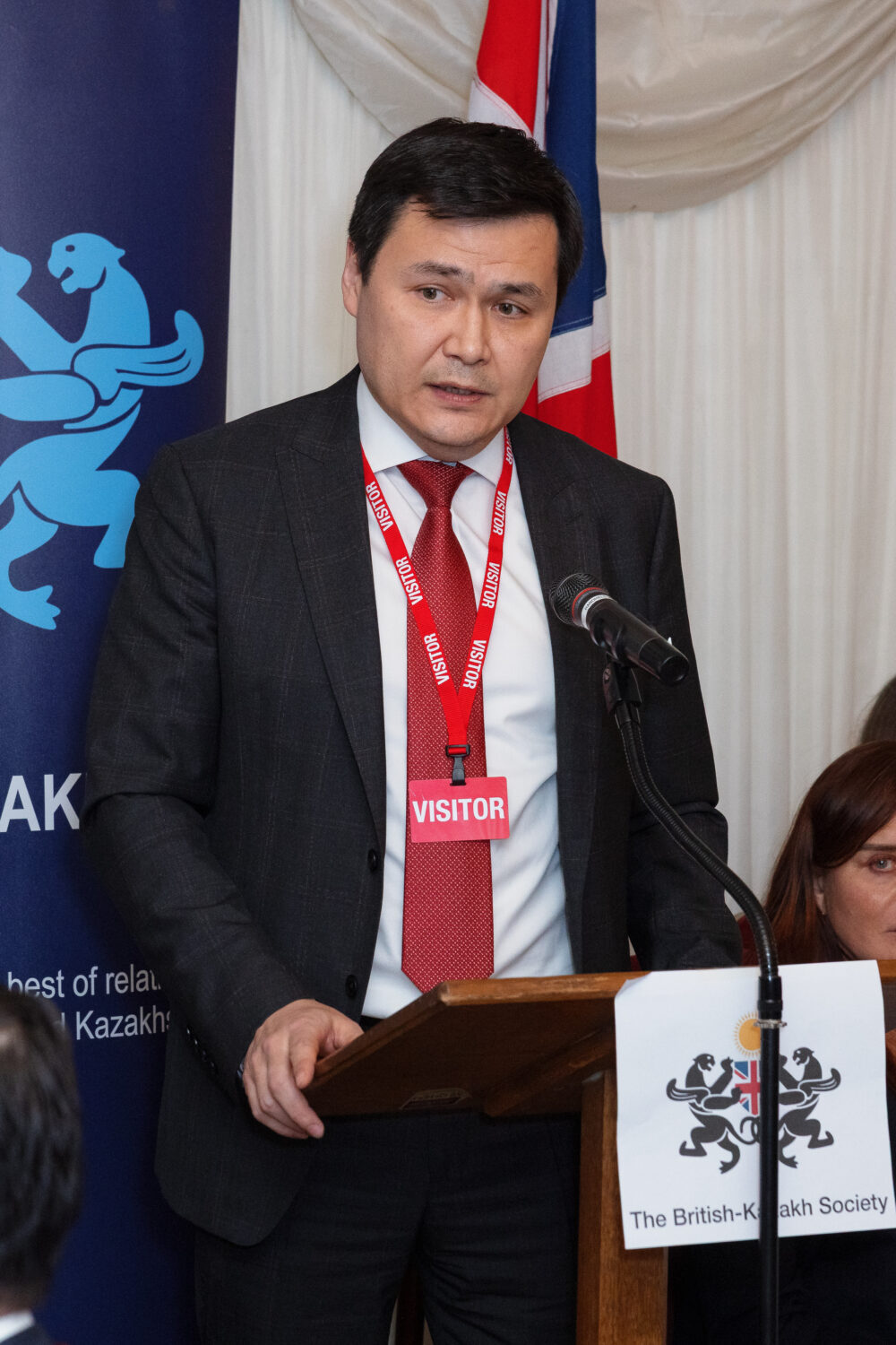 Ruslan Karabulov addresses the House of Lords dinner