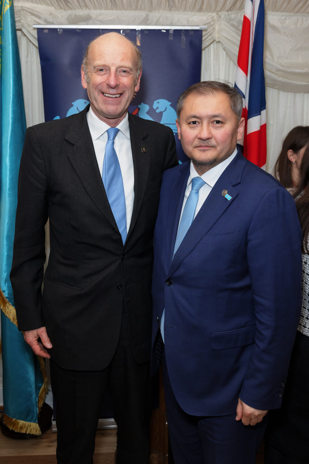 Rupert Goodman OBE DL and HE Sayasat Nurbek