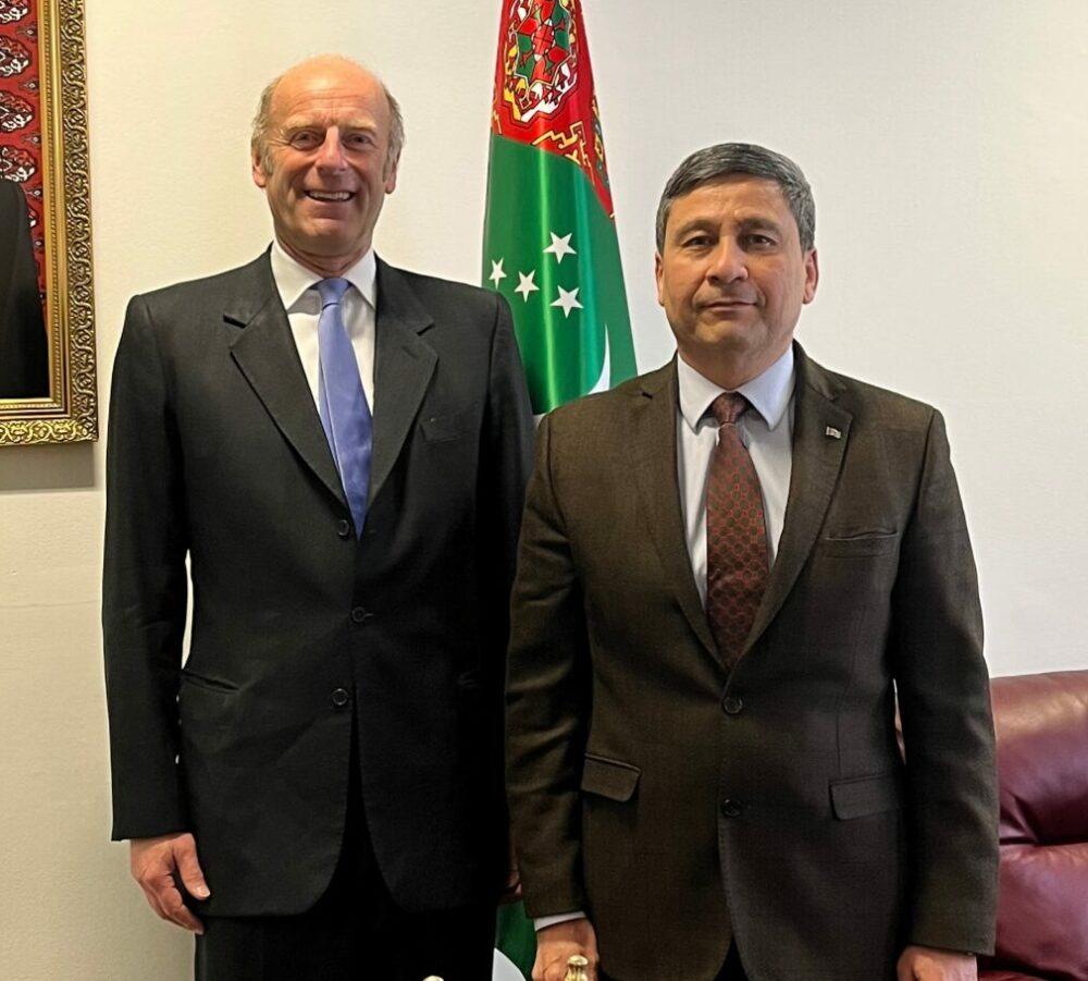 Rupert Goodman OBE DL and HE Yazmurad Seryaev, Ambassador of Turkmenistan, meet for strategic dialogue on UK-Turkmenistan bilateral relationship