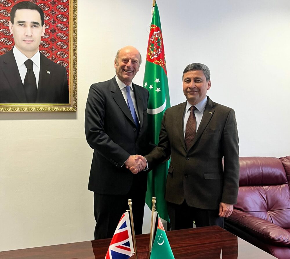 Rupert Goodman OBE DL and HE Yazmurad Seryaev, Ambassador of Turkmenistan, meet for strategic dialogue on UK-Turkmenistan bilateral relationship