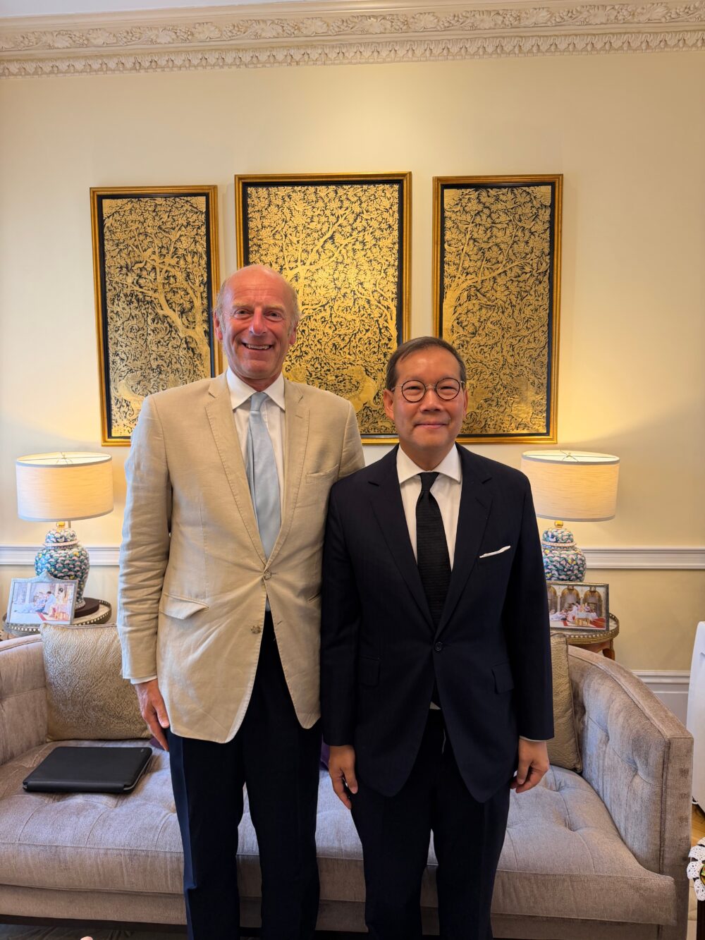 Rupert Goodman OBE DL and His Excellency Dr Nadhavathna Krishnamra, Ambassador of the Kingdom of Thailand Rupert Goodman OBE DL and His Excellency Dr Nadhavathna Krishnamra, Ambassador of the Kingdom of Thailand