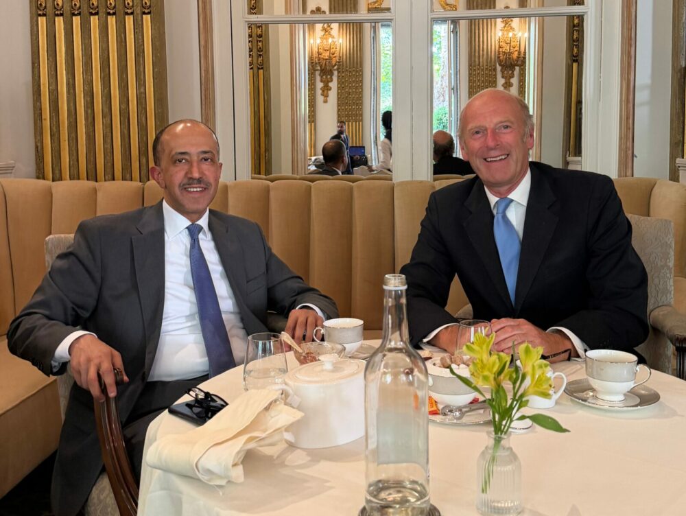 Rupert Goodman OBE DL and His Excellency Bader Almunayekh meet for strategic dialogue