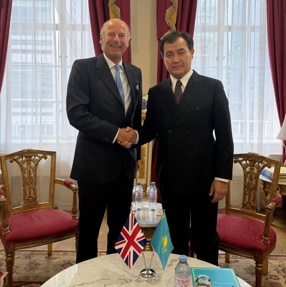 Rupert Goodman OBE DL and His Excellency Alibek Bakayev