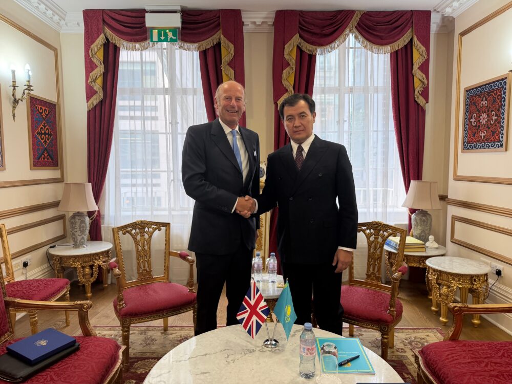 Rupert Goodman OBE DL and His Excellency Alibek Bakayev