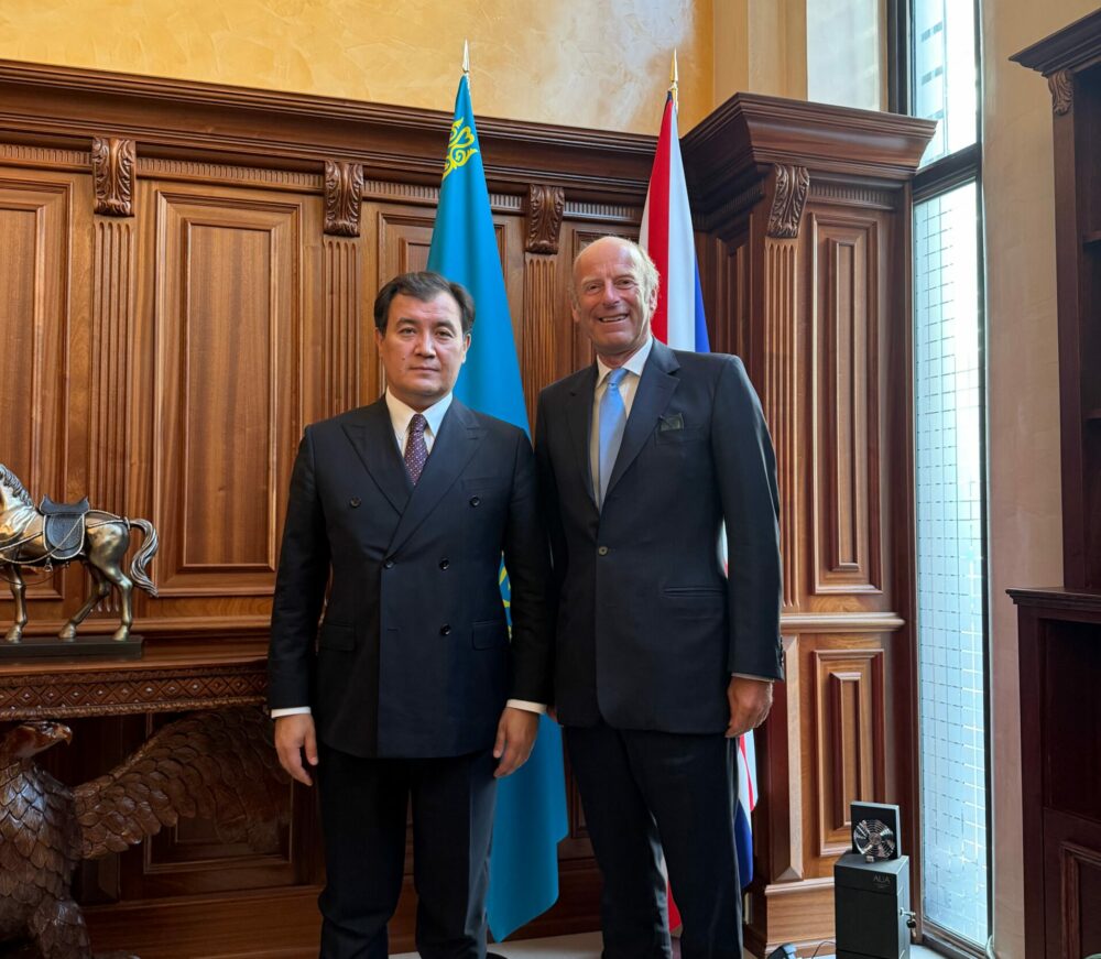 His Excellency Alibek Bakayev and Rupert Goodman OBE DL